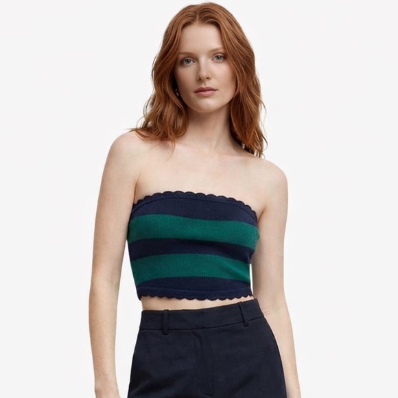 Anthropologie Mandy Striped Strapless Top - Picture 3 of 12